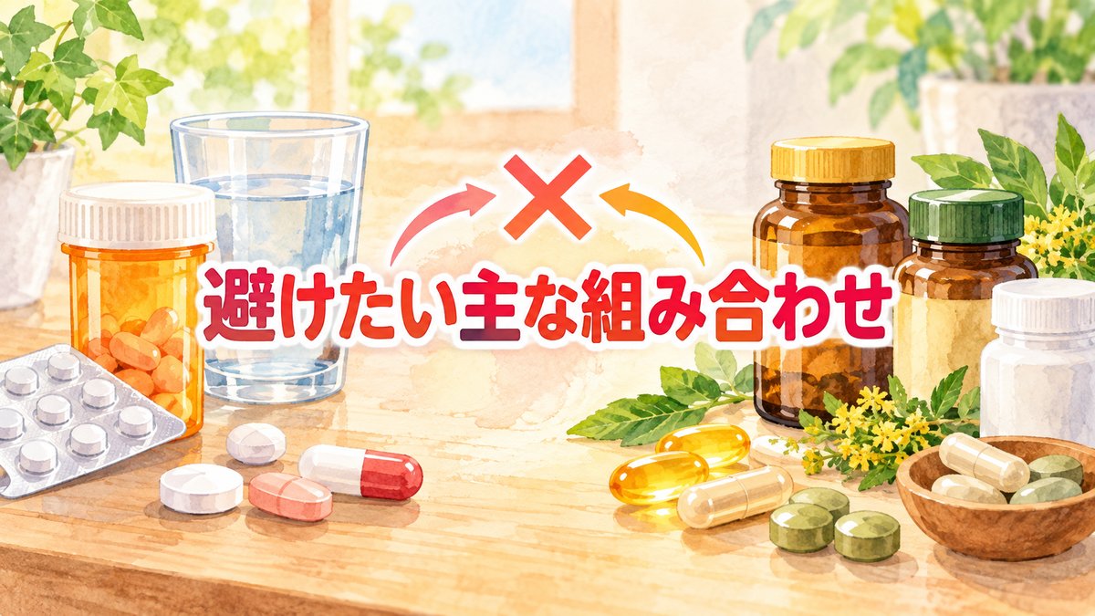 避けたい主な組み合わせ