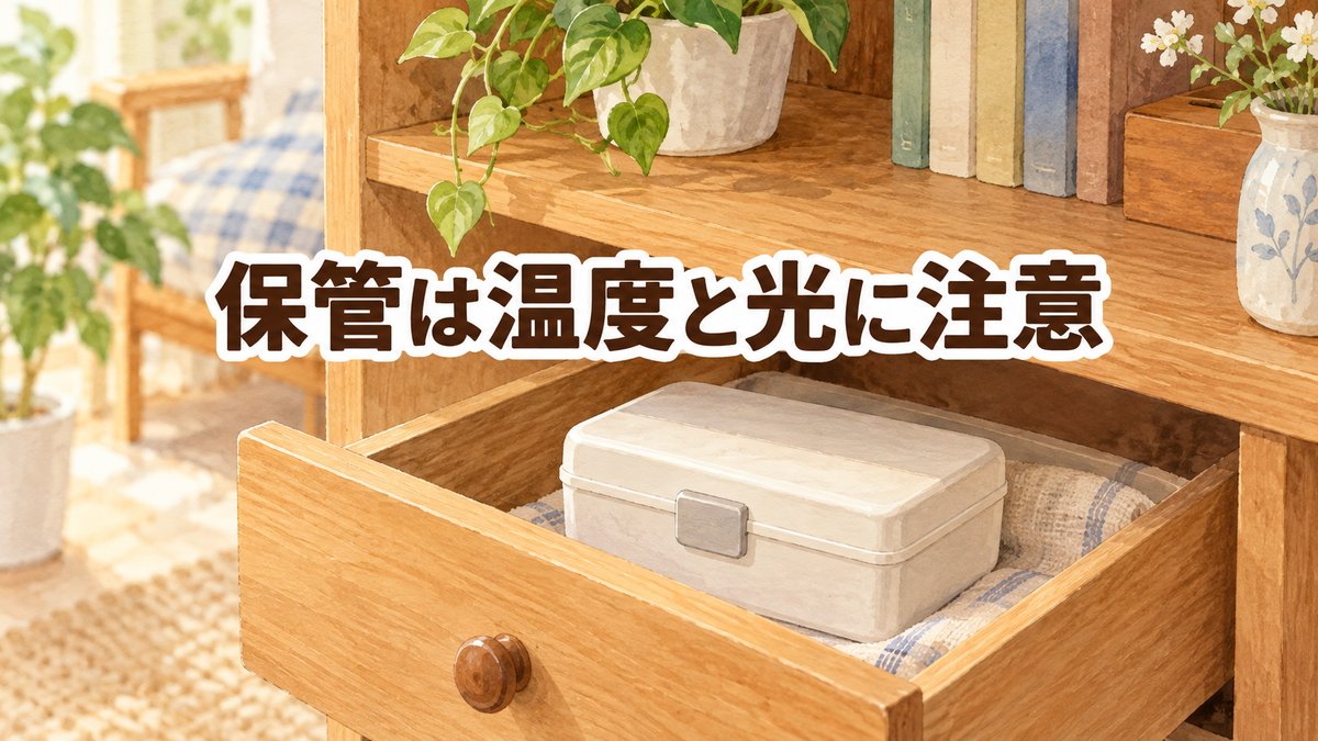 保管は温度と光に注意