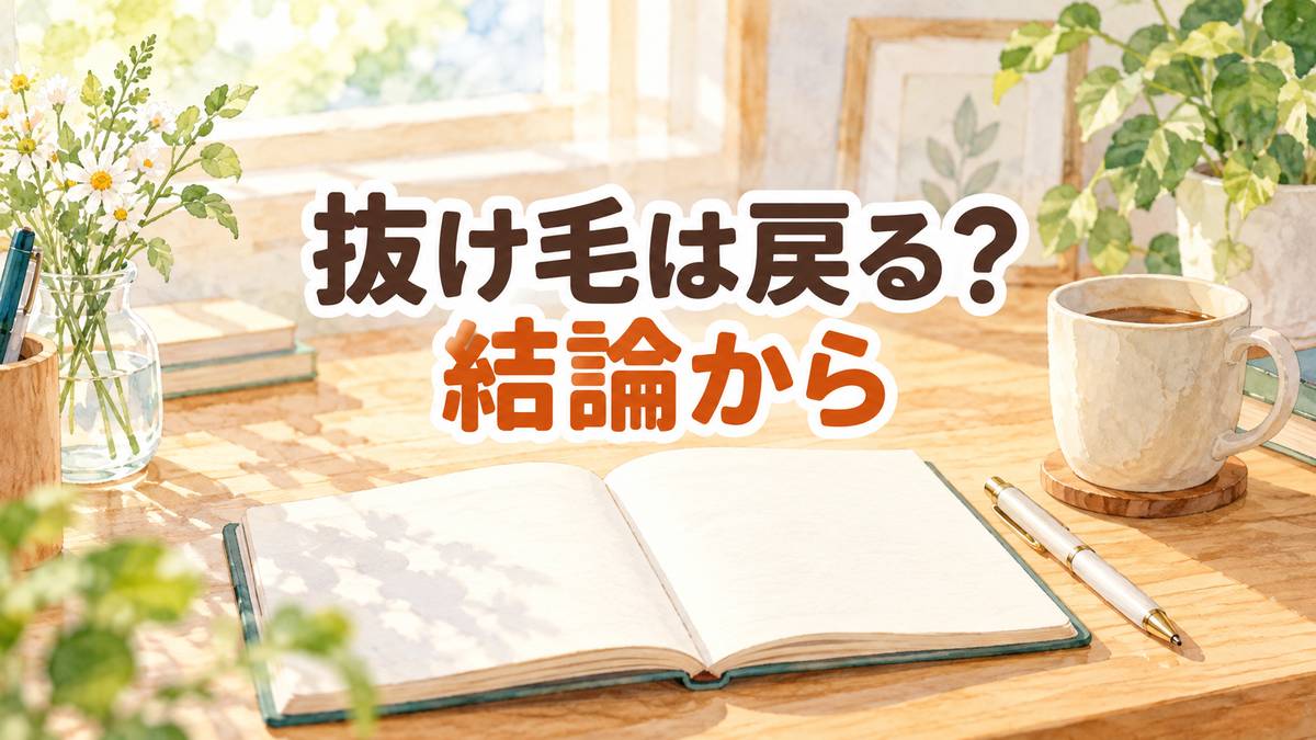 抜け毛は戻る？結論から