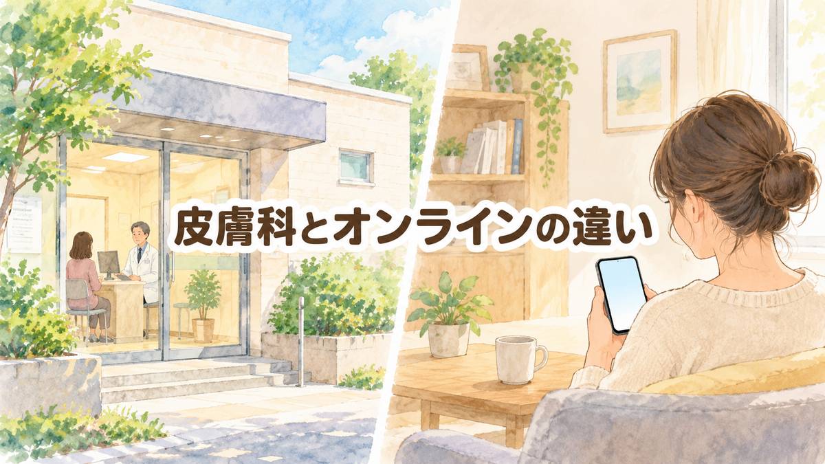 皮膚科とオンラインの違い