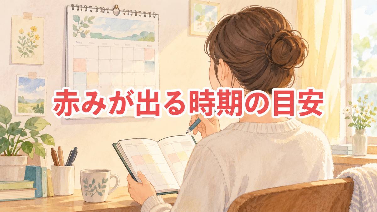 赤みが出る時期の目安