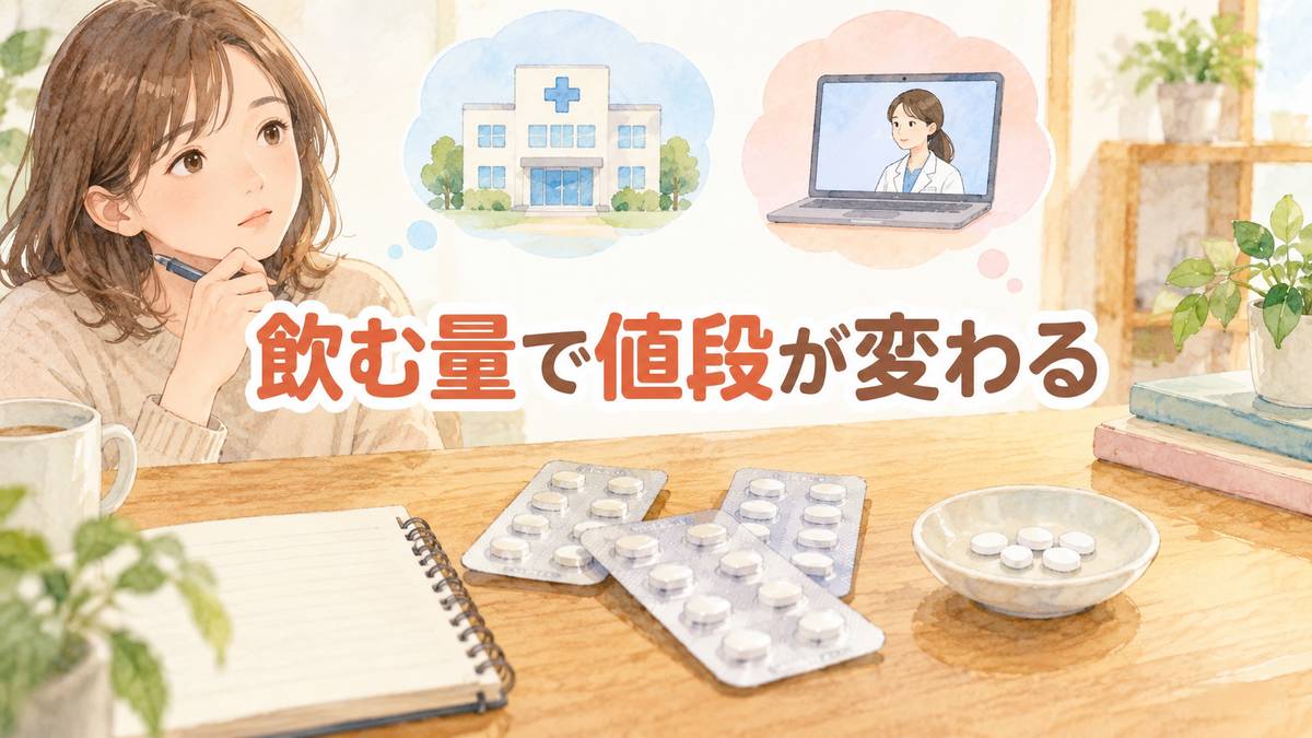 飲む量で値段が変わる